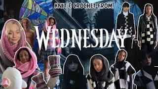 ️ Wednesday knit & crochet Knit & Crochet from Film episode 3  Snoods Vests & leg warmers