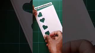 ️ Cut-Out Hearts Valentines Day Card #shorts #diy #handmade  #youtubeshorts