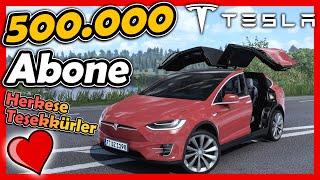 500.000 ABONE OLDUUUKKKK  TESLA MODEL X İLE KÖK GAZ GİDİYORUZ  ETS2 1.47 