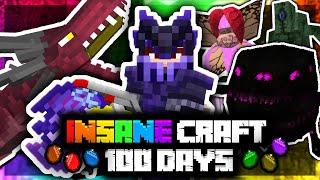 I Survived 100 Days in INSANECRAFT HARDCORE...