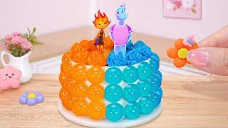 Elemental Jelly Cake  So Hot Miniature Pop It Cartoon Cake Decorating  1000+ Miniature Cake