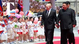 Putin receives lavish welcome in North Korea