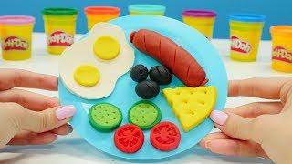 Play doh oyun hamurundan kahvaltı tabağı yapıyoruz. Hamur oyunları çocuklar için