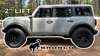 2022 Ford Bronco 2” LIFTED Cactus GrayBlack Diamond on 35s