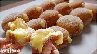 Melt In Your Mouth Vanilla Custard Cream Donuts Recipe 