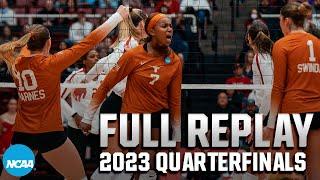 Texas vs. Stanford 2023 NCAA volleyball tournament quarterfinals  FULL REPLAY