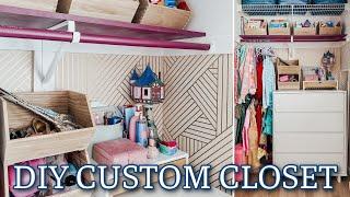 DIY CUSTOM CLOSET MAKEOVER ON A BUDGET  SMALL CLOSET ORGANIZATION IDEAS  DIY CLOSET SYSTEM