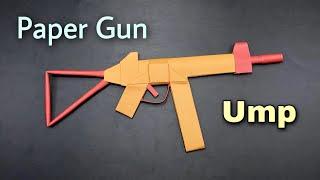 MAKING A GUN FROM PAPER UMP GUN How to make a Paper Gun  Paper Craft  Origami