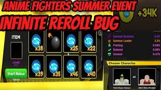 Everything About the Summer Event of Anime Fighters Infinite Reroll Tokens Fixed