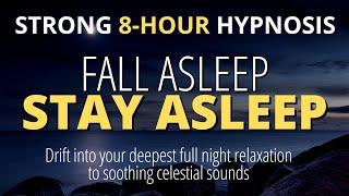 Sleep hypnosis For Deep Sleep  Strong  Fall Asleep Fast  8-hour Dark Screen