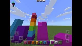 Making the numberblocks in Minecraftsorry for making 7 wrong