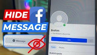 How to Remove Message Button on Facebook  Hide message button