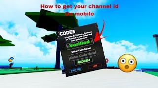 How To Get Channel Id in One Fruit Simulator on mobile  re-uploaded