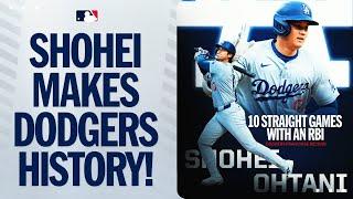 Shohei Ohtani sets a Dodgers franchise record RBI in 10 straight games   大谷翔平ハイライト