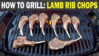 MEAT LOLLIPOPS How To Grill LAMB RIB CHOPS on a Weber Q Grill