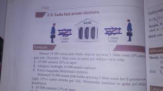 Sadə faiz artımı düsturu. Dərsin izahı. 7 ci sinif riyaziyyat