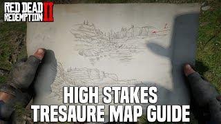 Red Dead Redemption 2 - High Stakes Treasure Map Guide SUPER EASY $1500