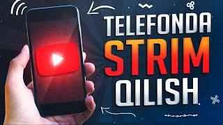  YOUTUBEDA JONLI EFIR QILISH  TELEFONDA STRIM QILISH  STRIMGA DONAT ULASH VA SOZLASH