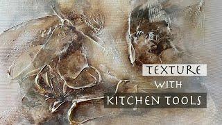 How to Create DIY Texture Painting with Tools From Your Kitchen