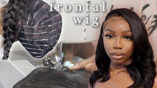 *Detailed* FLAT Frontal Wig On A Sewing Machine Like A PRO  Easy Wig Making Tutorial