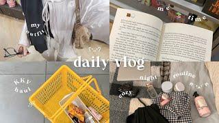 Daily vlog  productive 7AM  me time work out  KVV haul food reading time  cute outfit⭐️