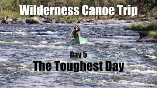 Wilderness Canoe Trip - Part 5.  Femundsmarka Norway.  Running Rapids Lining and Portaging.