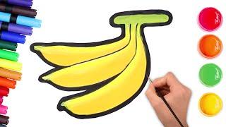 Aprenda a Desenhar Frutas  Desenhar Banana  Desenho Passo a Passo  Chiki Art Brasil