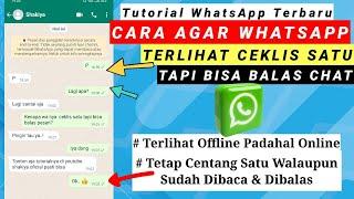 CARA AGAR WHATSAPP TIDAK TERLIHAT ONLINE  Centang Satu Tapi Bisa Baca & balas pesan