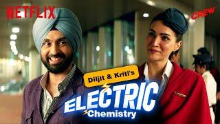 Kriti Sanon & Diljit Dosanjhs FLIRTY RECONNECTION in #Crew