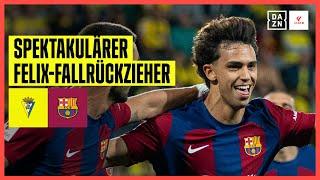 Felix-Fallrückzieher Barca bringt sich in Clasico-Form FC Cadiz - FC Barcelona 01  LaLiga  DAZN