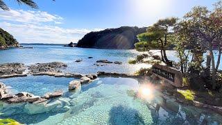 Staying at Japans Beautiful Onsen Ryokan Reached Only by Boat  Kumano-bettei Nakanoshima  ASMR