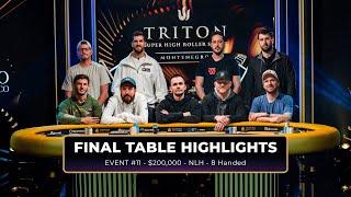FINAL TABLE Highlights - Event #11 200K NLH 8-Handed  Triton Poker Series Montenegro 2024