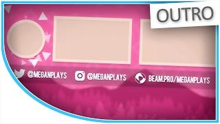  @MeganPlays 2D Outro of Flat Pink Landscape Serenity