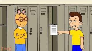 Arthur Pushes Caillou Into His Locker & Steals His Homework