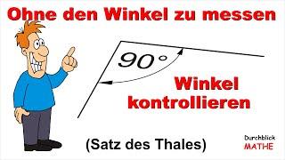 Rechten Winkel kontrollieren #1 - Satz des Thales