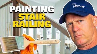 Painting A Hand Rail.  How To Paint Stair Railing.