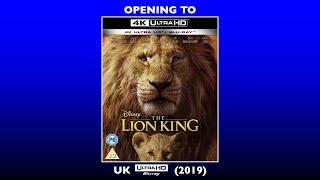 Opening to The Lion King 2019 UK 4K Ultra HD Blu-Ray 2019