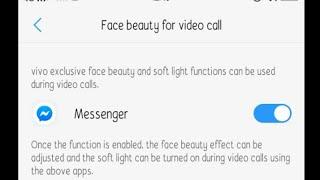 How to enable Settings Face Beauty for video call in Vivos Mobile