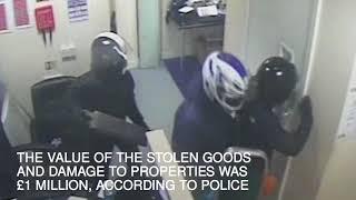 CCTV shows notorious North london moped gang raiding phone shops