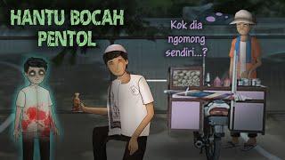 Kenapa hanya aku yang bisa melihatnya? Hantu Bocah Pentol #HORORMISTERI Kartun Hantu Animasi sedih