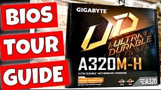 Gigabyte AMD A320M-H BIOS Info Flashing & Settings Tour