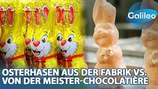 35Mio. Schokohasen pro Jahr Osterhasen aus der Fabrik vs. von der Meister-Chocolatière