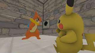 Erafarty Buizel and Pikachu caught in gas trap