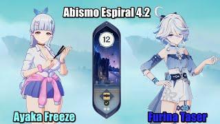 Genshin Impact 4.2 Abismo Espiral - Piso 12  Furina Taser e Ayaka Freeze