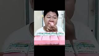 Mukbang puding susu kotak indomilk strawberry makan susu kotak indomilk strawberry 