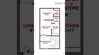 15 x 30 house plan  15 x 30 ghar ka naksha #house #design #shorts #trendingshorts #dj #music