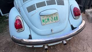 CHEAP rusty bent CHROME bumper touch up VW Beetle