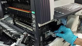 Step by step Solutions on Light Printing  Kyocera KM-2550  Replacing Developing Unit