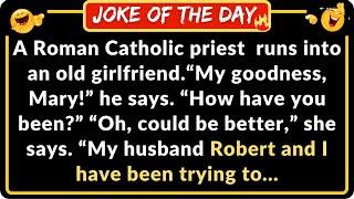 A Roman Catholic Priest runs into an old girlfriend - FUNNY CLEAN JOKE  Funny Short Jokes 2023
