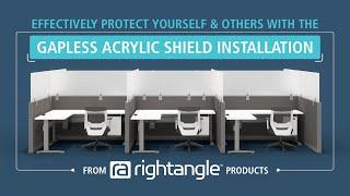 A Gapless Sneeze Guard Installation for Cubicle Panel Systems from RightAngle™ Products